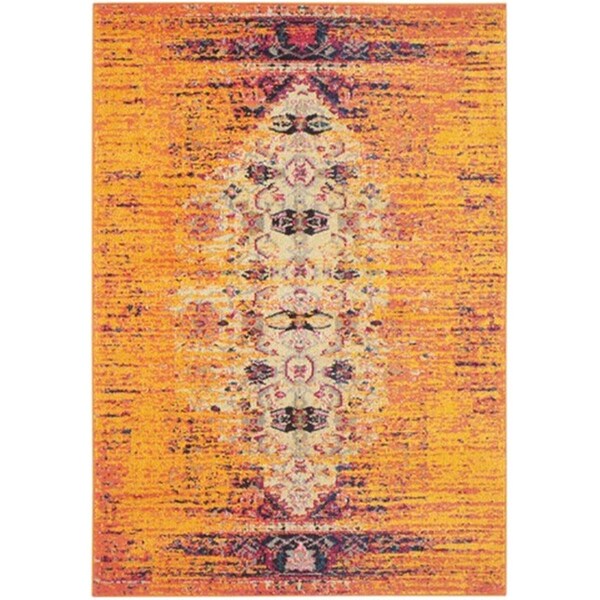 Safavieh Monaco Power Loomed Rectangle Rug- Orange - Multi- 4 x 5 ft. 7 in. MNC209H-4 - main